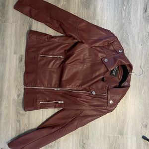 Size medium red guess leather jacket